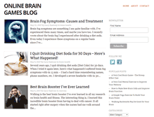 Tablet Screenshot of onlinebraingamesblog.com